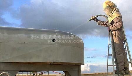 戶外大型結構件噴砂示意圖
