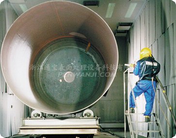 噴砂工作示意圖