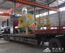浙江海寧客戶大型通過式拋丸機(jī)，